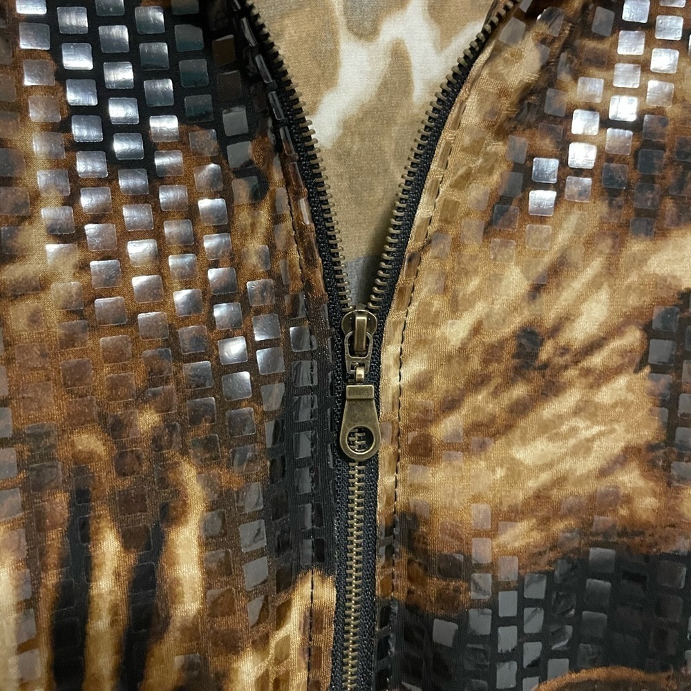 Ruby Rd. Size 10 Animal Print Zip Jacket With Pockets - Picture 5 of 7